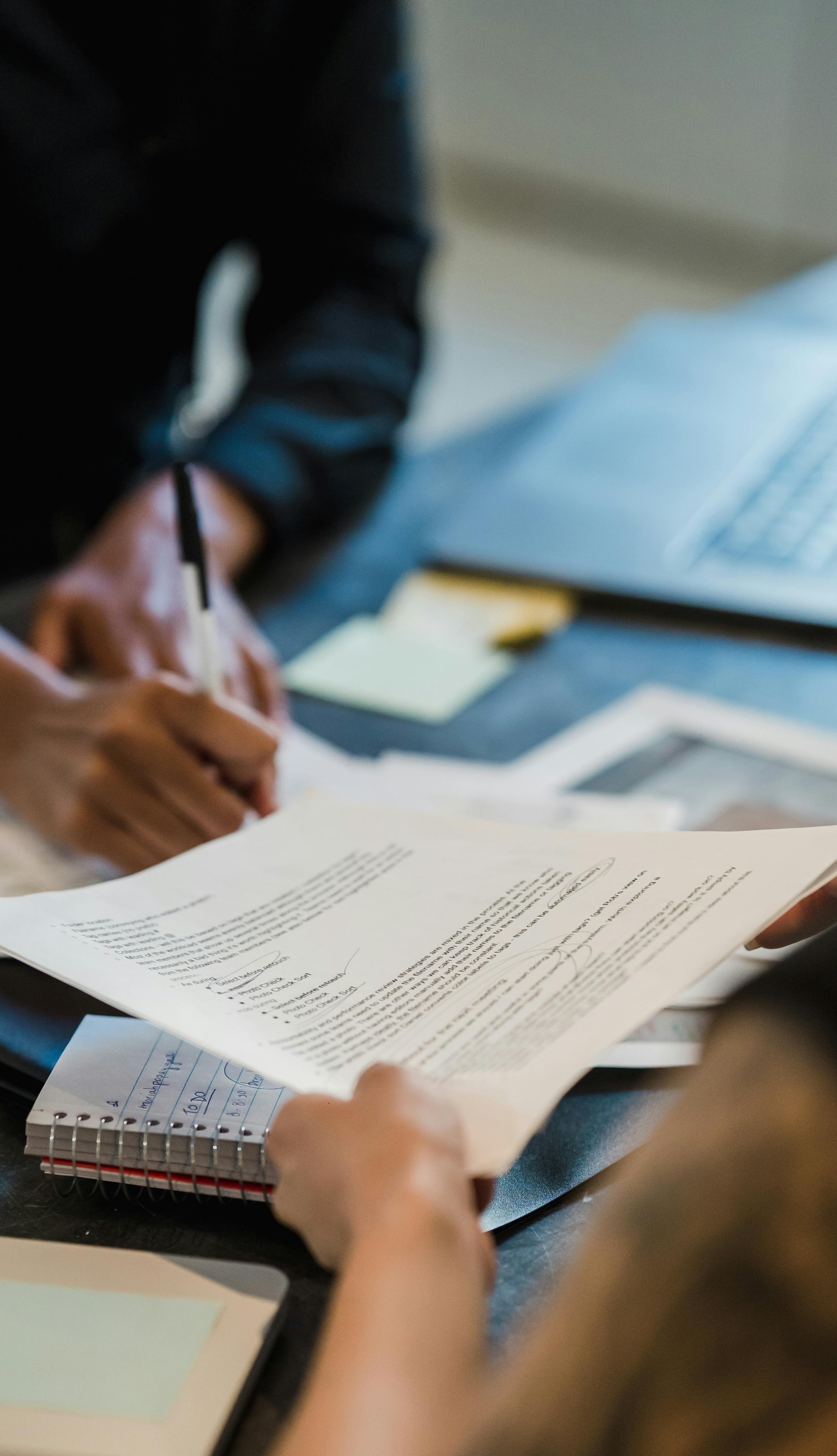 photo de papiers administratifs